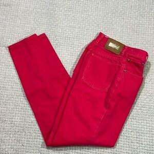 Vintage Lawman Distressed High rise Button Fly Pink Denim Western Jeans Size 5